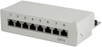 Logilink NP0016A, Logilink Patch Panel Desktop - Patch Panel - RJ-45 X 8 - Grau, RAL