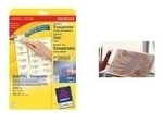 Avery Address Labels - Polyesteretiketten - durchsichtig - 25 Stck. 27) (J4721-25)