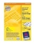 Avery - Etiketten - Gelb - A4 (210 x 297 mm) - 100 Stck. 24) (3451)