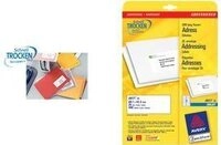 Avery Quick DRY J8173 - Adressetiketten - wei&szlig; - 57 x 99,1 mm - 250 Stck. (25 Bogen