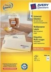 Avery Zweckform Universal - Permanente, selbstklebende Papieretiketten - wei&szlig; - 105