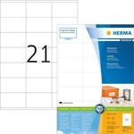 HERMA Premium - Permanent selbstklebende, matte laminierte Papieretiketten - wei&szlig; -