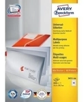 Avery Zweckform Universal - Permanente, selbstklebende Papieretiketten - wei&szlig; - 52,5