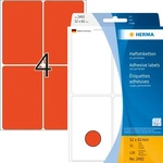 HERMA 2492, HERMA - Permanentklebeetiketten - Rot - 52 x 82 mm 128 Etikett(en) (32