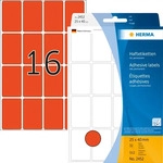 HERMA 2452, HERMA - Permanentklebeetiketten - Rot - 25 x 40 mm 512 Etikett(en) (32