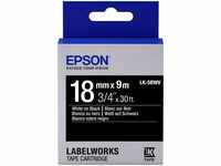 Epson C53S655014, Epson LabelWorks LK-5BWV - Etikettenband - Weiß auf Schwarz -