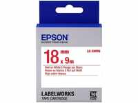 Epson C53S655007, Epson LabelWorks LK-5WRN - Etikettenband - Rot auf Weiß - Rolle