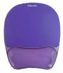 Fellowes 9144104, Fellowes Gel Crystals - Mauspad mit Handgelenkpolsterkissen - lila