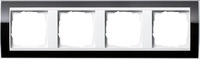 GIRA 4fach Rahmen Event Klar, Standard 55, System 55 Schwarz 0214733 (0214733)