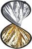 mantona 16536, mantona Walimex Foldable Reflector - Faltbarer Reflektor - Silber/Gold