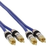 INLINE 2xCinch Audio Kabel PREMIUM 30m doppelt geschirmtes Kabel vergoldete Cinch