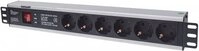 Intellinet 48,30cm (19) 1,5U Rackmount 6-Way Power Strip - German Type, With On/Off