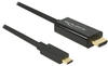 Delock 85260, DeLOCK - Externer Videoadapter - Parade PS171 - USB-C - HDMI - Schwarz