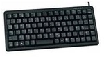 Cherry Slim Line G84-4100 - Tastatur - PS/2, USB - 86 Tasten - Schwarz - Deutschland