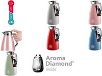 emsa Isolierkanne PLAZA, 1,0 Liter, rot Edelstahl-Au&szlig;enk&ouml;rper, AROMA DIAMOND