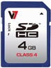 V7 VASDH4GCL4R-2E, V7 VASDH4GCL4R - Flash-Speicherkarte - 4 GB - Class 4 - SDHC -