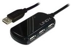 Lindy USB2.0 Active Extension Pro 4 Port Hub - Hub - 4 x USB2.0 - Desktop (42781)