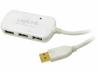 Logilink UA0108, LogiLink USB 2.0 Aktives Verlängerungskabel mit USB-Hub 12 m,