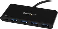 StarTech.com 4 Port USB C Hub with PD 2,0 - Hub - 4 x SuperSpeed USB3.0 - Desktop