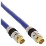 InLine&reg; S-VHS Kabel, PREMIUM, vergoldete Stecker, 4pol mini DIN St/St, 15m (89959P)
