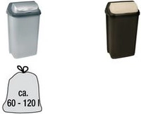 keeeper Abfallbeh&auml;lter rasmus, 50 Liter, silber mit Rolldeckel, Material: PP, - 1