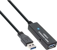 InLine&reg; USB 3.0 Aktiv-Verl&auml;ngerung, Stecker A an Buchse A, schwarz, 15m (35656)