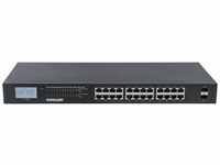 Intellinet 561242, Intellinet Gigabit Ethernet PoE+ Switch with 2 SFP Ports and LCD