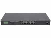 Intellinet 561259, Intellinet Gigabit Ethernet PoE+ Switch with 2 SFP Ports and LCD
