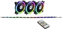 Inter-Tech RS-04 RGB Computergeh&auml;use Ventilator 12 cm Schwarz (88885481)
