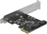DeLOCK - Speicher-Controller - 2 Sender/Kanal - SATA 6Gb/s Low-Profile - 600MBps -