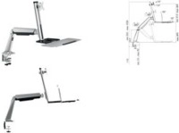 LogiLink Sit-Stand Workstation - Tischhalterung f&uuml;r Monitor / Tastatur...
