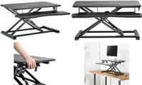 LogiLink Sitz-Steh Workstation f&uuml;r 1 Monitor, schwarz h&ouml;henverstellbar von...