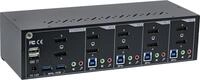 InLine KVM Desktop Switch - 4-fach - Dual-Monitor DP 1.2 - 4K - USB 3.0 - Audio