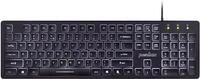 Perixx PERIBOARD-317 DE B Funk Tastatur Deutsch, QWERTZ Schwarz Beleuchtet