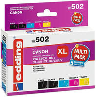 Edding Tinte ersetzt Canon PGI-550PGBK XL, CLI-551 C,M,Y XL Kompatibel Kombi-Pack
