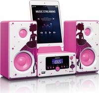 Lenco MC-020 Home audio mini system 10W Pink - Wei&szlig; (MC-020P)