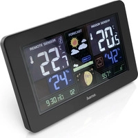 Hama Premium - Schwarz - Innen-Luftdruck - Innen-Hygrometer - Innen-Thermometer -