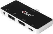 Club 3D USB Type C 4-in-1 Hub - Dockingstation - USB-C - HDMI