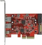 Delock PCI Express x4 Karte zu 1 x extern USB Type-C Buchse + 2 x extern USB...