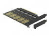 Delock 90435, DeLOCK PCI Express x16 Card to 5 x internal M.2 Key B / SATA -
