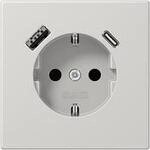 Jung SCHUKO Steckdose mit USB Typ AC LS1520-15CALG (LS1520-15CALG)