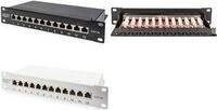 DIGITUS DN-91612S-EA - Patch Panel - Rack montierbar - RJ-45 X 12 - Schwarz, RAL 9005