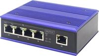 DIGITUS Industrial - Switch - unmanaged - 4 x 10/100 (PoE+) + 1 x 10/100 (Uplink) -