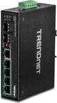 TRENDnet TI-PG62 - Switch - nicht verwaltet - 4 x 10/100/1000 (PoE+) + 1 x Shared