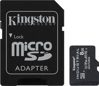 Kingston Industrial - Flash-Speicherkarte (microSDHC/SD-Adapter inbegriffen) - 8GB -