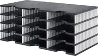 styrodoc trio Dateiablagebox Polystyrol Schwarz - Wei&szlig; (268-0304.09)
