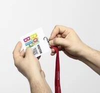 DURABLE Namensschild VISITOR BADGE 97x86mm mit Eurostanzung 1 Pg. &agrave; 100 St&uuml;ck