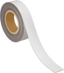MAUL Magnetband, 40 mm x 10 m, Dicke: 1 mm, wei&szlig; beschriftbares Kennzeichnungsband,