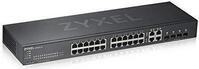 Zyxel GS1920-24v2 - Switch - Smart - 24 x 10/100/1000 + 4 x Kombi-Gigabit-SFP - an