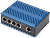 DIGITUS Industrial - Switch - unmanaged - 4 x 10/100/1000Base-TX (PoE+) + 1 x